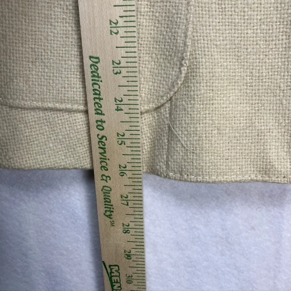 Vintage Dorene Donegal Tweed Wool Blazer Women's 12‎ Cream Ireland Pure New wool